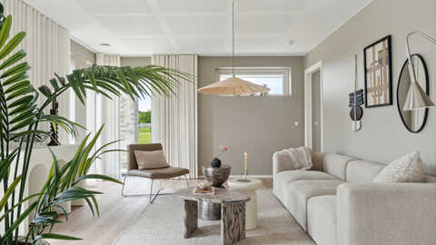 177 m2 moderne parcel med carport og overdækket terrasse